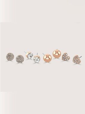 Buckley London Rose Gold-Tone 4 pair Studs